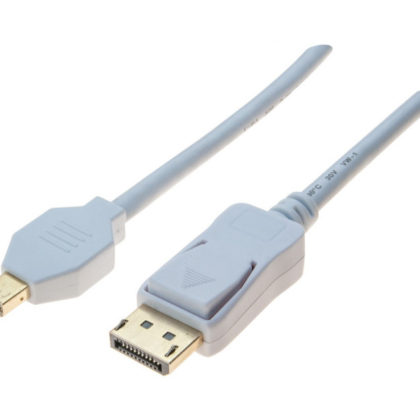 Cordon DisplayPort/ mini DisplyPort 1,2 blanc 2M