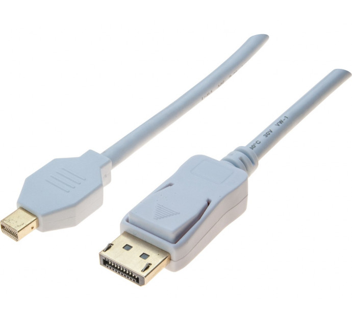 Cordon DisplayPort/ mini DisplyPort 1,2 blanc 2M