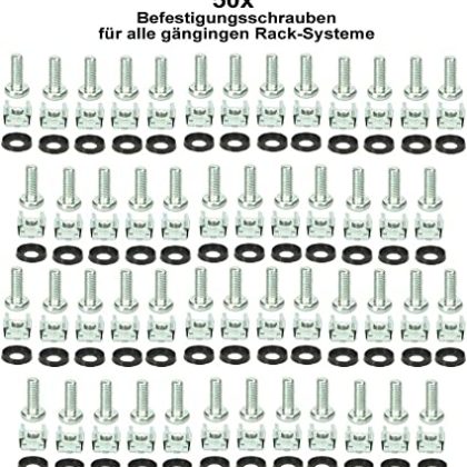 Lot de 50 kits de vis, rondelle et écrou cage