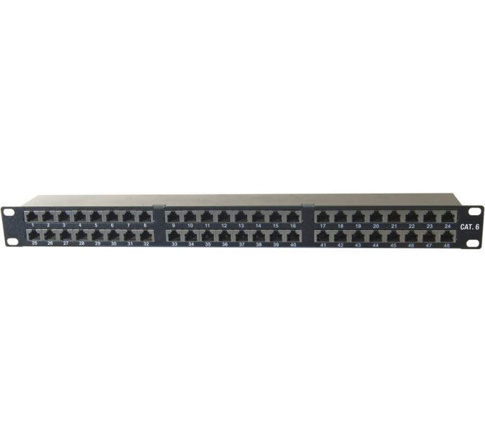 Panneau de brassage 19" 1U 48 ports CAT6 STP